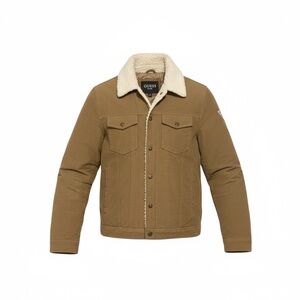 GUESS Men's Corduroy Tan Sherpa Collar Jacket